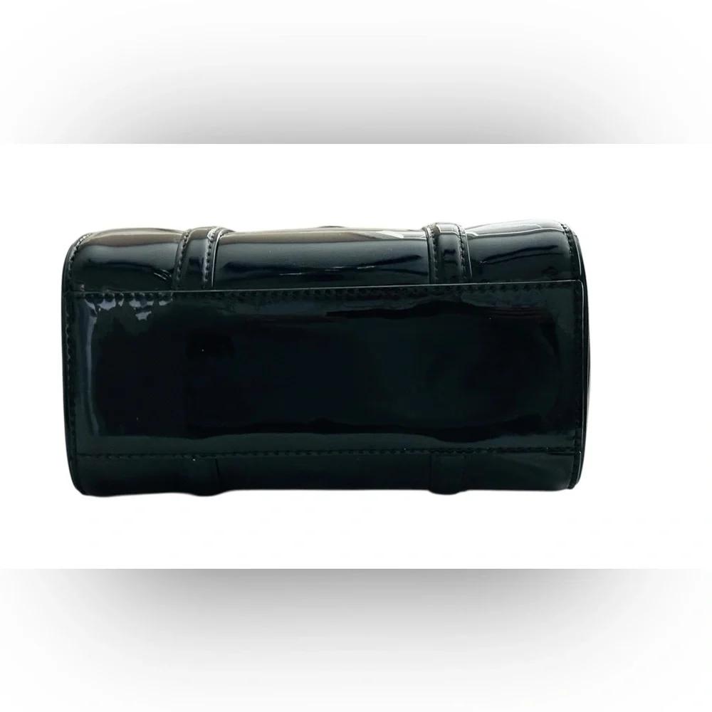 Michael Kors Jet Set small black patent duffel crossbody bag $328 NWT